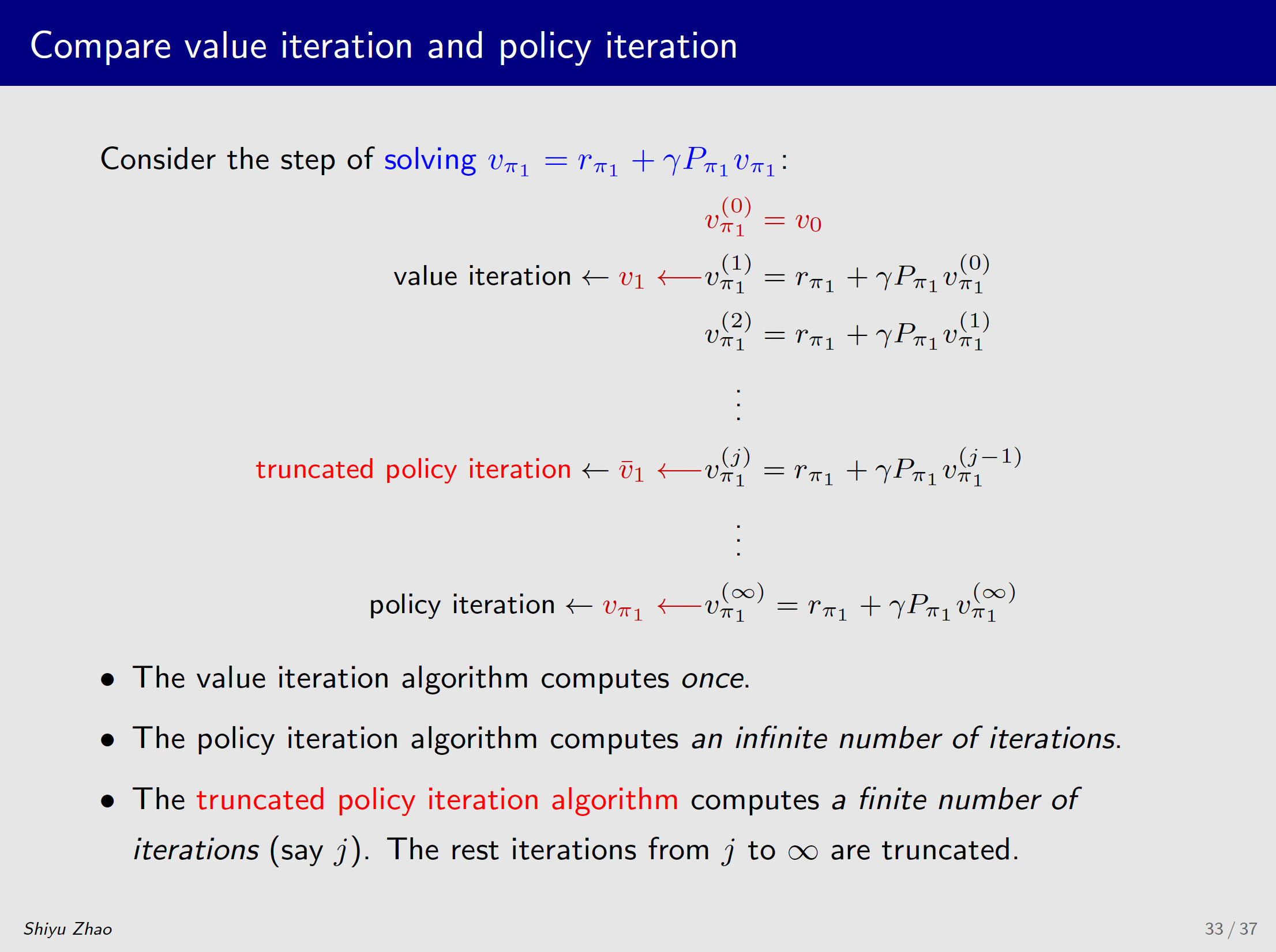 值迭代和策略迭代